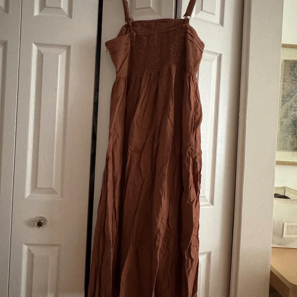 NWT Joie Rust Linen Midi Dress - Picture 3 of 4